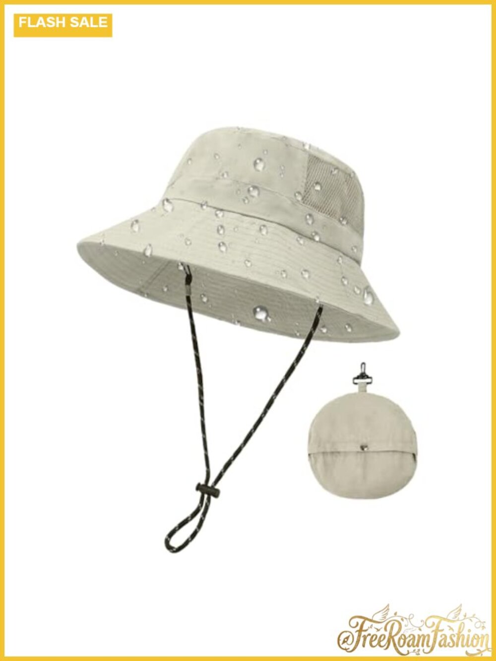 Waterproof Quick Dry Packable Bucket Hat Nylon UPF 50 Sun Hat Detachable Chin